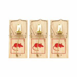 Fa Egérfogó Szett - 3 wooden mouse traps - Live Animal Trap
