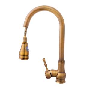 TRENDY S kitchen faucet, pull-out spray head, antique bronze - Trendy S Faucet