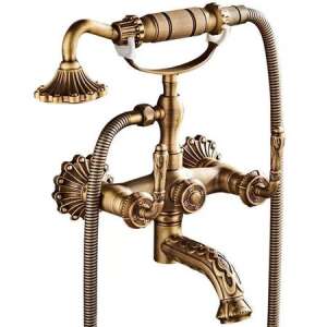 TRENDY S bathtub faucet with embroidery, antique bronze