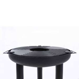 RedFire fekete acél barbecue plancha grillező 60262565 Kerti grillező, sütő