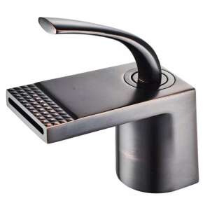 TRENDY S Waterfall Bathroom Sink Faucet, Antique Black - Trendy S Faucet