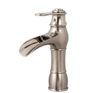 TRENDY S Waterfall Bathroom Sink Faucet, Brushed Nickel Finish - Trendy S Faucet