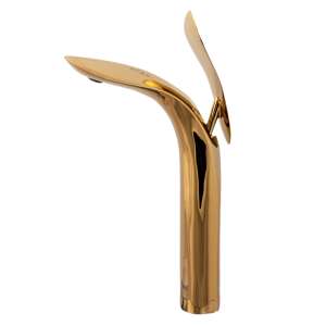 TRENDY S gold bathroom faucet, deck mounted, modern design - Trendy S Faucet