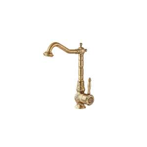 Swan-type Kitchen Faucet, Medium Height, Antique Bronze, with TRENDY S Embroidery