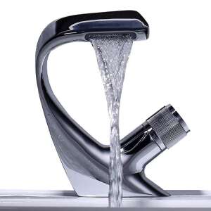 Trendy S bathroom faucet, chrome, modern design, water saving - Trendy S Faucet