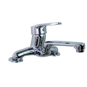 Egykaros, alló csaptelep, TRENDY S, króm, mosogató csaptelep, egykaros, két lyukú - Trendy S Csaptelep