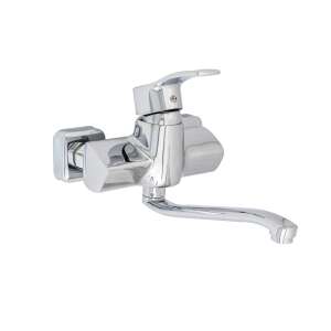 TRENDY S Wall Mounted Kitchen Faucet, Chrome, Square Design - Trendy S Faucet