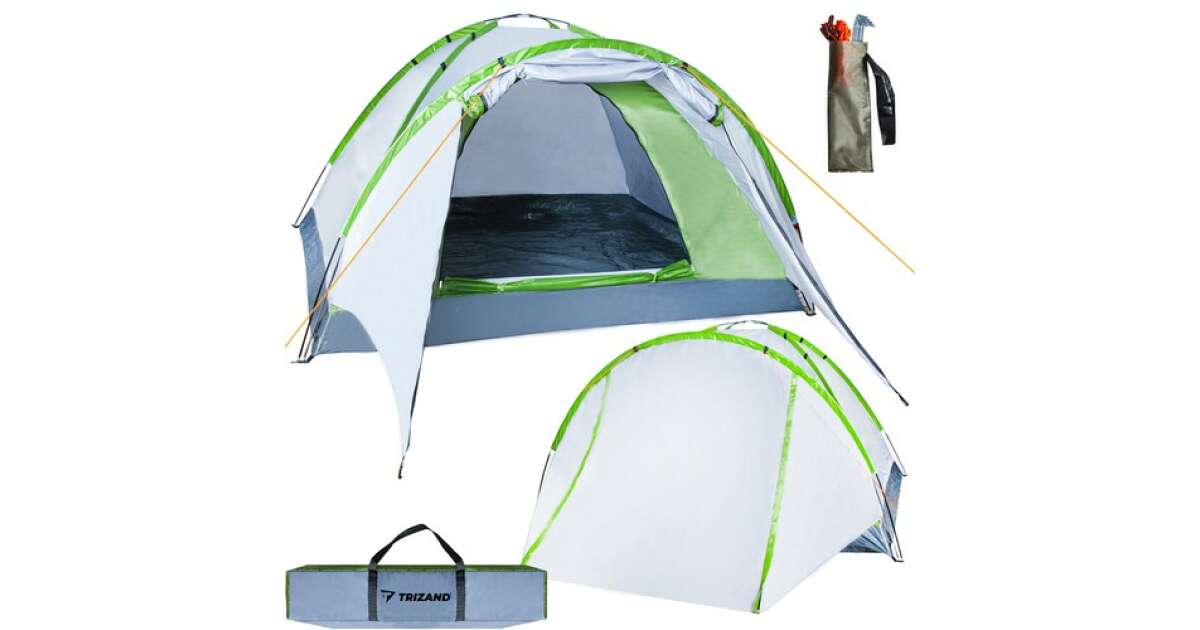 Trizand Nevada 4 person tent 200x200cm #green-white | Pepita.com