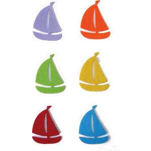 Filcfigura - Vitorlás hajó (6 db/cs, átm. kb.: 6 cm)