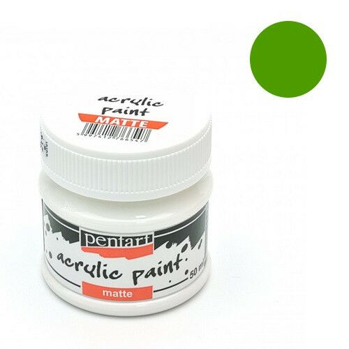 Pentart Matt Akrilfesték 50ml - Olíva Zöld - Üveg és Színminta