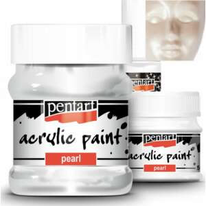 Pentart Gyöngyház Fehér Akrilfesték 230ml - Gyöngyházfényű - Akrilfesték