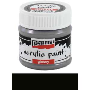 Pentart Akrilfesték, Fényes, 50ml, Fekete - Iskolakezdés, iskolaszer