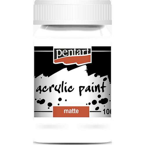 Pentart Matt Akrilfesték 100ml - Titánfehér