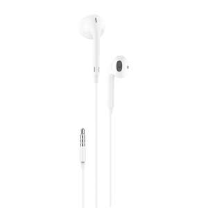 Foneng T34 white wired in-ear headphones with remote control and 3.5mm jack - Headphone and Bluetooth Speaker