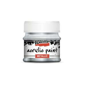 Pentart Metál akrilfesték 50 ml ezüst