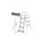 Bestway 58330 pool ladder, 107 cm, gray, metal frame, plastic steps, packaging
