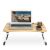Ikonka laptop desk for bed with cup and phone holder, natural wood finish