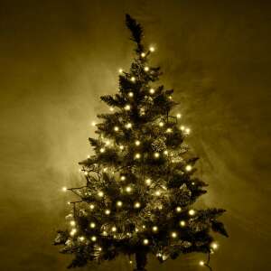 LED fényfüzér karácsonyfán, meleg fehér - Nonbrand Fényfüzér