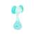 HOLA Koala rattle and teether, blue and green, 2 in 1, for babies, side view, showing the holes for sound