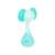 HOLA Koala rattle and teether, blue and green, 2 in 1, for babies, side view, showing the holes for sound