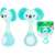 HOLA Koala rattle and teether, blue and green, 2 in 1, for babies, with packaging
