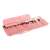 Rózsaszín smink ecset tok 24 ecsettel benne