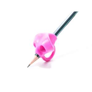 Pink pencil grip for correct writing posture - Graphite Pencil