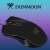 Izoxis gaming mouse, black, 7 buttons, RGB lighting, angled view