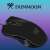 Izoxis gaming mouse, black, 7 buttons, RGB lighting, angled view