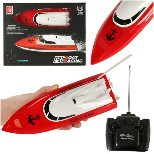Ikonka RC Red Remote Control Boat with Controller and Packaging