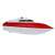Ikonka RC Red and White Remote Control Boat, side view