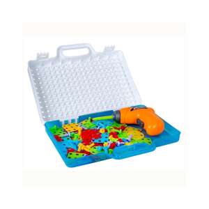 Creative Magic Panel 151 piece construction toy with screwdriver, screws, and building plates in a carrying case - DIY Craft Kit