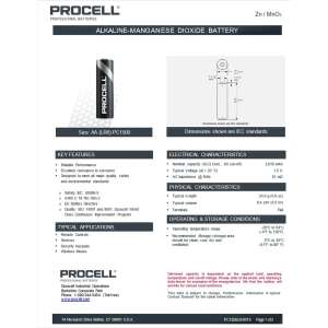 Duracell Procell elem, LR6 AA 75784512 