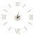 Wall Clock, Silver, with Roman Numerals 75415826