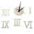 Wall Clock, Silver, with Roman Numerals 75415826