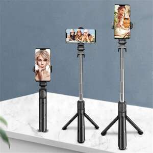 Selfie stick with stand, 41-105cm, black