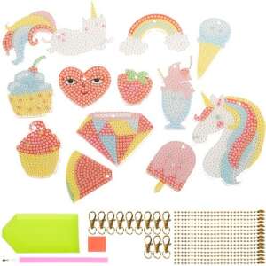 Kruzzel Gyémánt Kulcstartó DIY készlet 12 mintával - Kruzzel