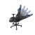 Blue and black gaming chair with adjustable backrest