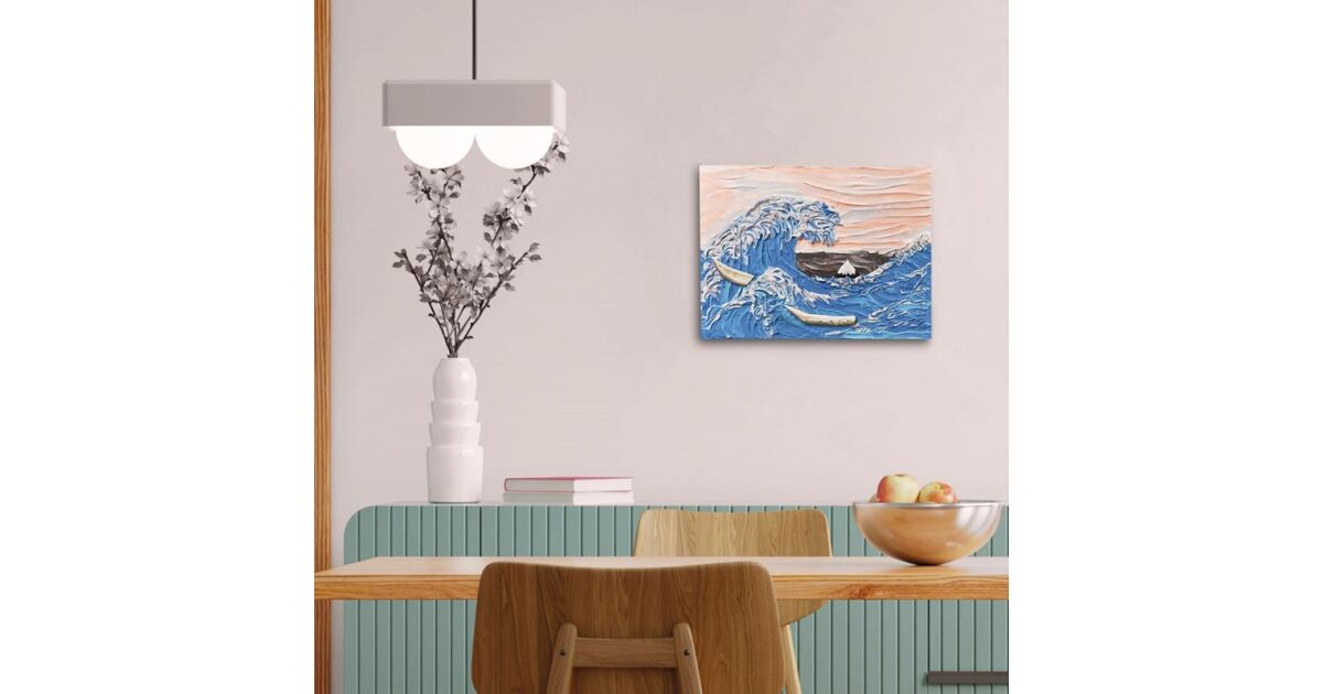 Oktoclay 10004 Big Wave Of Kanagawa – Kit Di Scultura 3D Con Schiuma Per Adulti, Fai Da Te