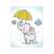 Set de pictură cu diamante Diamond Dotz Baby Elephant with Umbrella, imagine finalizată