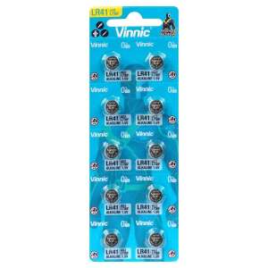 Celulă buton alcalină Vinnic G3 / AG3 / LR41 / L736 (10 buc/pachet)
