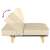 Canapea extensibilă crem care arată pozițiile reglabile ale spătarului