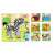 6 in 1 wooden puzzle with safari animals, 9 pieces