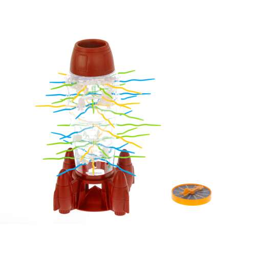 Happy Astronauts játék, egy rakéta alakú játék űrhajósokkal és pálcikákkal, szórakoztató és oktató játék gyerekeknek