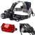 Bailong headlamp with bike light set, includes front and rear lights