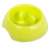 Green slow feeder bowl for dogs and cats, top view