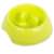 Green slow feeder bowl for dogs and cats, side view