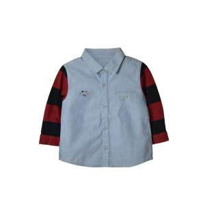 Mayoral kék, póló ujjas bébi fiú ing – 68 cm 60303119 Gyerek blúzok, ingek - Fiú