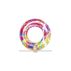 Bestway 36084 aufblasbarer Ring, 91cm Durchmesser, farbenfrohes Mandala-Design - Schwimmreifen
