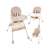 KRUZZEL 3 az 1-ben Etetőszék - Bézs - Állítható Magasság 75897899